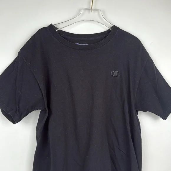 Champion Black Men Crew Neck Short‎ Sleeves T-Shirt Size Medium - Picture 2 of 7
